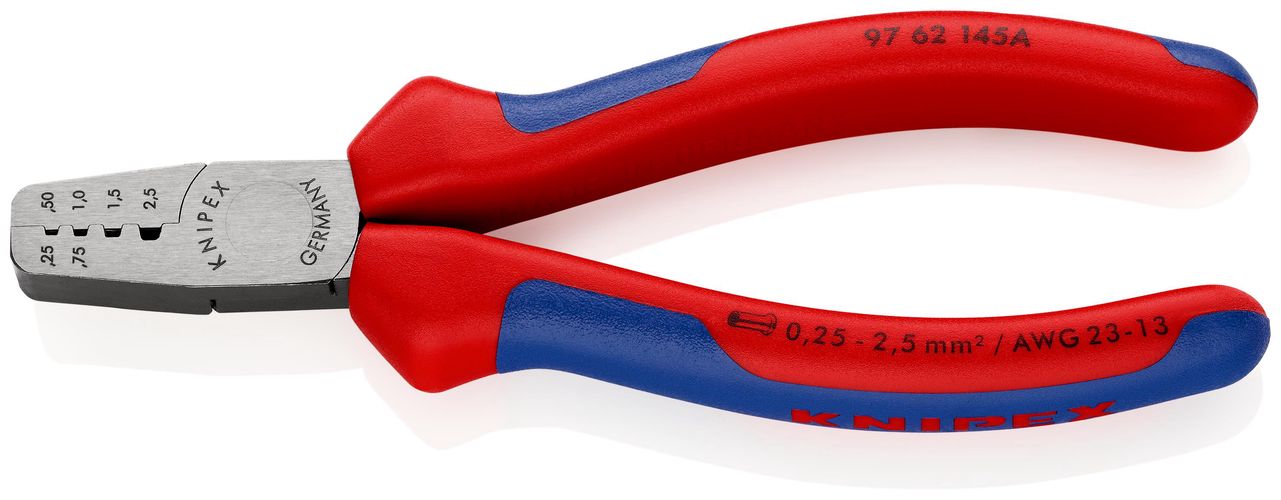 KNIPEX 97 62 145 A Crimping Pliers for wire ferrules with multicomponent handles 145 mm 97 62 145 A 4003773060154