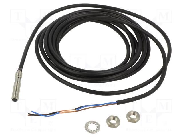 Sensor: inductive; OUT: NPN / NC; 0÷1.2mm; 10÷30VDC; M5; 2m; IP67 OMRON E2ES05S12WCC22M