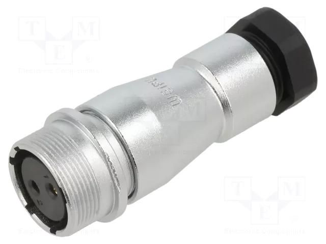 Connector: circular; plug; female; PIN: 2; IP65; WF20; 5÷12mm; 25A WEIPU WF20K2ZA1