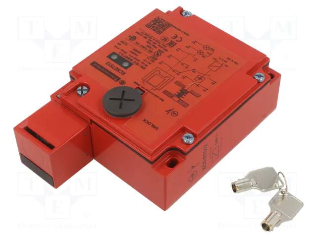 Safety switch: bolting; XCSE; NC + NO; IP67; metal; red; 24VDC; 2kN TELEMECANIQUE SENSORS XCSE7512