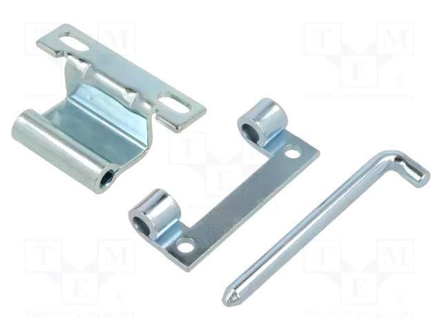 Hinge; Width: 26.5mm; zinc-plated steel; natural; H: 60mm RST ROZTOCZE 3.ST27.001