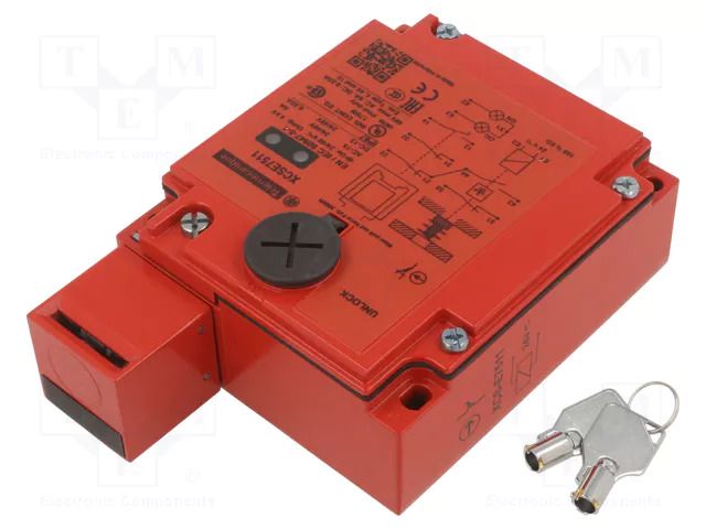 Safety switch: bolting; XCSE; NC + NO; IP67; metal; red; 24VDC; 2kN TELEMECANIQUE SENSORS XCSE7511