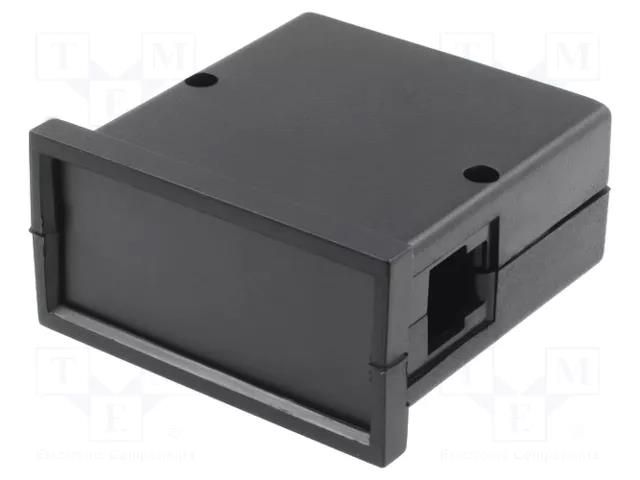 Enclosure: panel; X: 72mm; Y: 72mm; Z: 36mm; ABS; black; screwed MASZCZYK ABS-61PC-BK