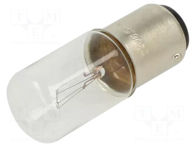 Filament lamp: miniature; BA15D; transparent; 24VDC; 24VAC SCHNEIDER ELECTRIC DL1BEB