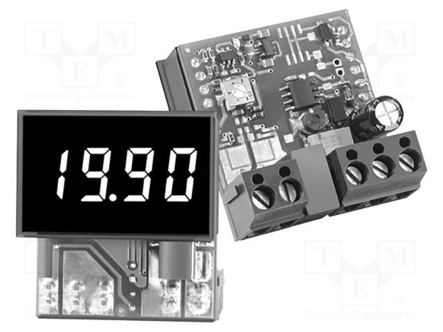 Ammeter; digital,mounting; 0÷199.9mA; on panel; LED; 3,5 digit Murata Power Solutions DCA-20PC-4-DC1-RL