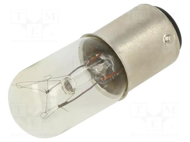 Filament lamp: miniature; BA15D; transparent; 120VDC; 120VAC SCHNEIDER ELECTRIC DL1BEG