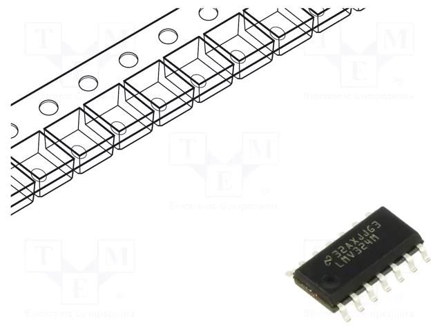 IC: operational amplifier; 1MHz; 2.7÷5.5V; Ch: 4; SO14; reel,tape TEXAS INSTRUMENTS LMV324MX/NOPB