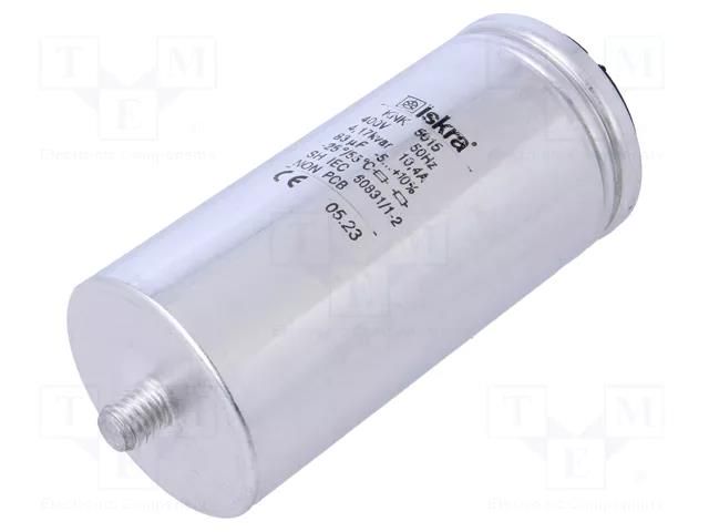 Capacitor: polypropylene; one phase; Q@50Hz: 4.17kVAR; 400VAC ISKRA KNK5015-4.17K-400