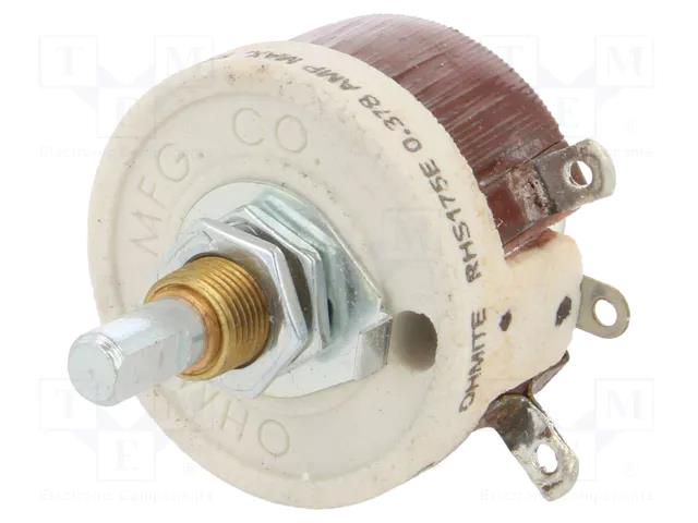 Potentiometer: shaft; 175Ω; 25W; 6.35mm; Shaft: smooth; wirewound OHMITE RHS175E