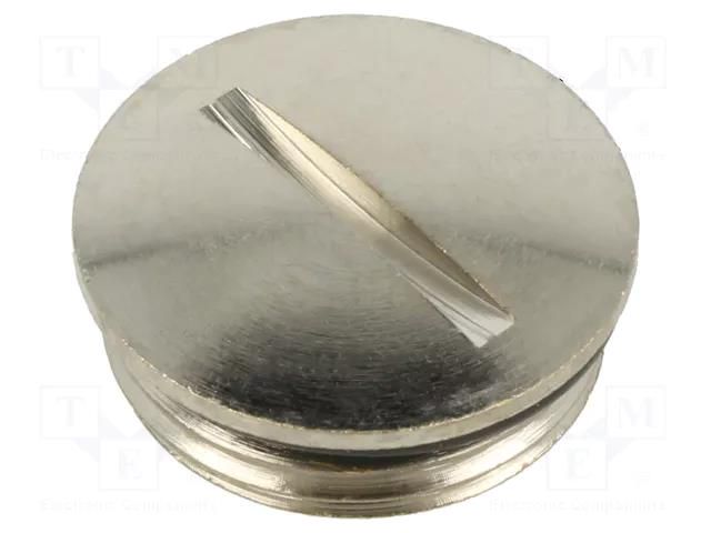 Stopper; M20; 1.5; brass; Plating: nickel; Thread: metric ILME ILME-ASM20B