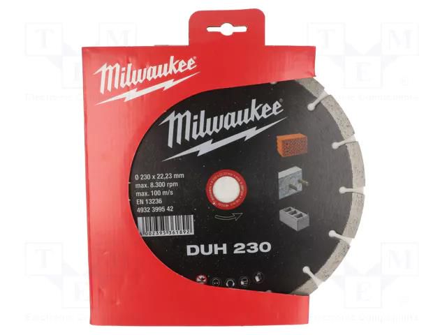 Cutting diamond wheel; Ø: 230mm; Øhole: 22.2mm Milwaukee MW-4932399542