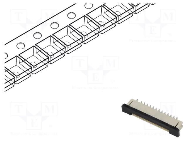 Connector: FFC/FPC; tinned; SMT; 0.5A; 30V; PIN: 24; Mat: LCP; ZIF GCT FFC2A32-24-T