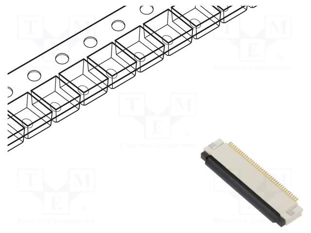 Connector: FFC/FPC; gold flash; SMT; 0.4A; 50V; PIN: 40; Mat: LCP GCT FFC2B35-40-G