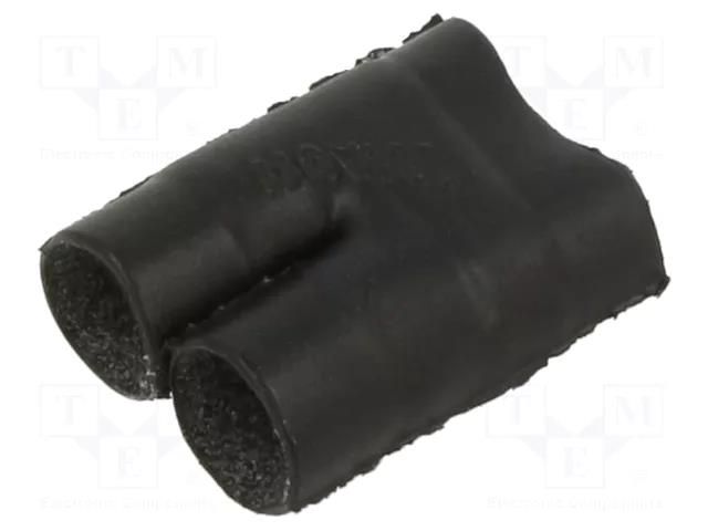 Cable breakout; glued; 6.6mm; black; elastomer crosslinked; T TE Connectivity 301A011-25/225-0
