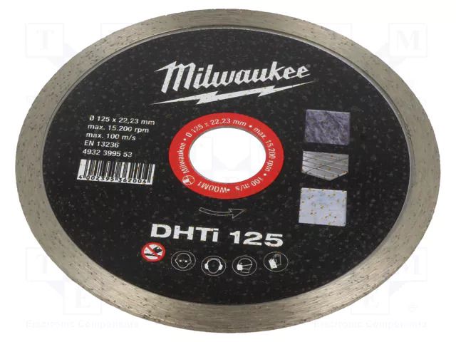 Cutting diamond wheel; Ø: 125mm; ceramic tile; 22.22mm Milwaukee MW-4932399553