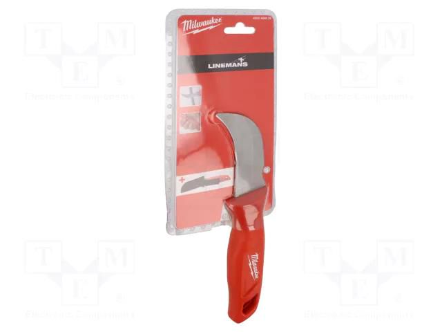 Knife; semicircular; universal; Overall len: 216mm Milwaukee MW-4932464829