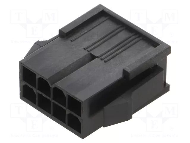 connector 8CKT MINI FIT JR HOUSING BLACK MOLEX MX-46999-0296