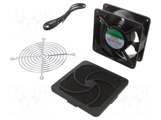 Fan: AC; axial; 230VAC; IP20; 124x124x55mm SCHNEIDER ELECTRIC NSYCVF65M230PF