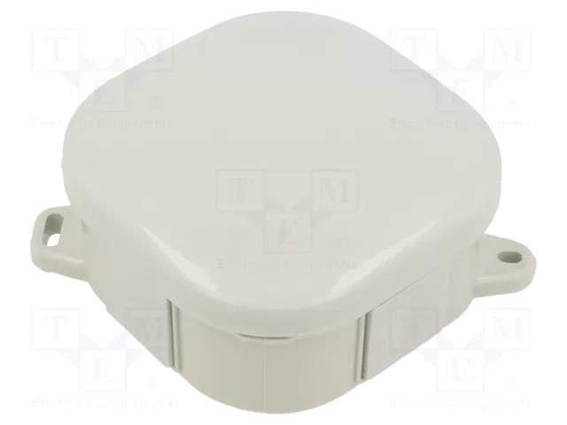 Enclosure: junction box; X: 92mm; Y: 92mm; Z: 44mm; IP54; grey PAWBOL PW-A.0018