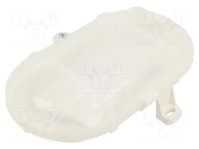 Lamp: LED lighting fixture; OVAL SLIM; IP44; Body: white; 5W PAWBOL PW-D.3165-BN-5W