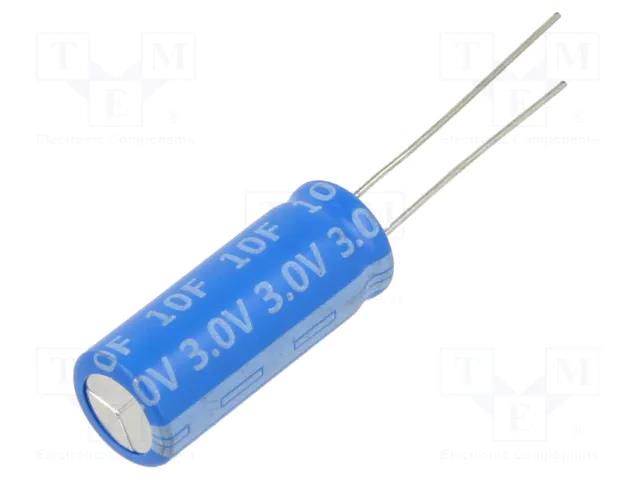 Supercapacitor; THT; 10F; 3VDC; Ø10x25mm Viking SC3V0L106MV