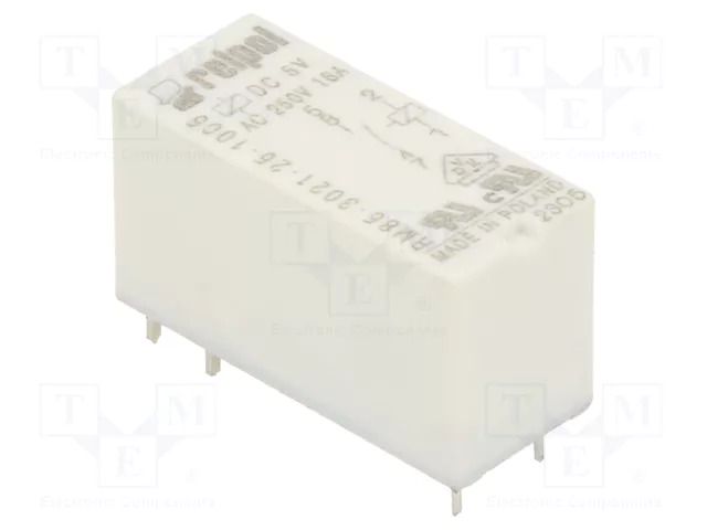 Relay: electromagnetic; SPST-NO; Ucoil: 5VDC; Icontacts max: 16A RELPOL RM85-3021-25-1005