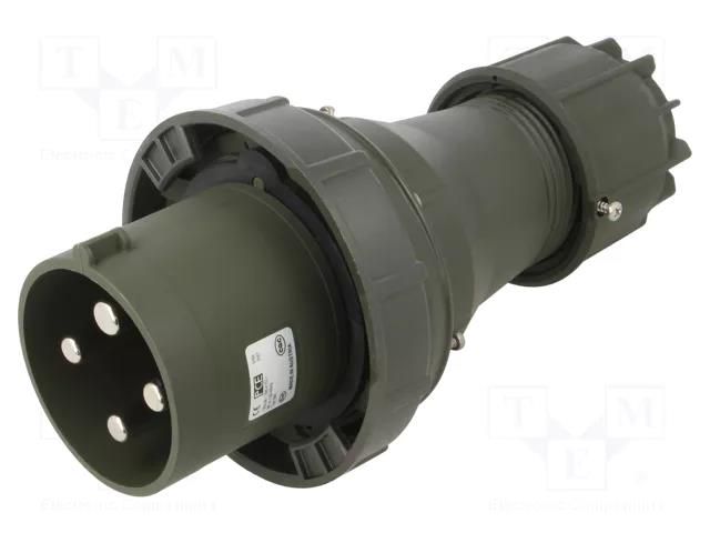 Connector: AC supply 3-phase; plug; male; 125A; 400VAC; IEC 60309 PCE 044-6.U