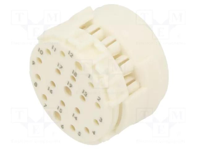 Connector: M23; contact insert; PIN: 19(3+16); male; crimped; 100V HARTING 09151193001