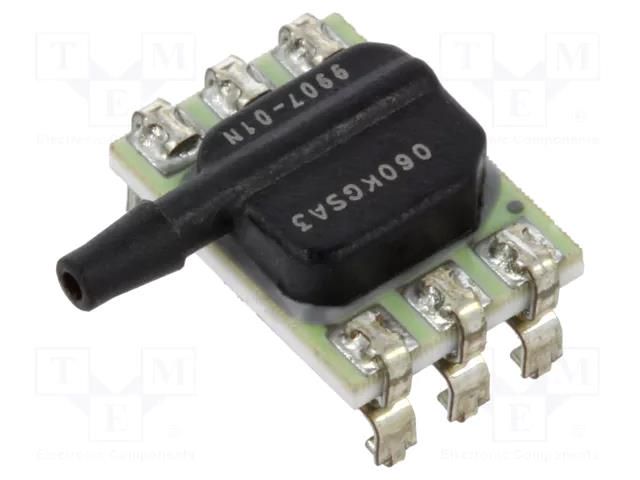 Sensor: pressure; 0÷60kPa; gage; OUT: SPI; Usup: 3.3VDC; SMT; ABP HONEYWELL ABPMRNN060KGSA3
