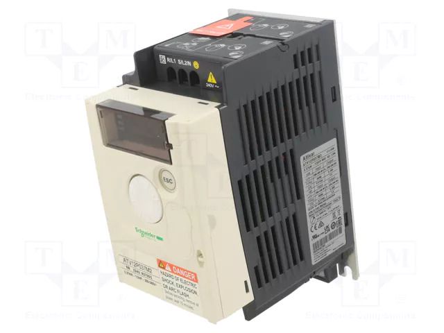 Inverter; 0.37kW; 3x230VAC; Electr.connect: screw terminals; IP20 SCHNEIDER ELECTRIC ATV12P037M2