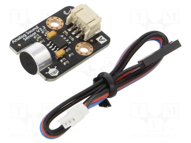 Sensor: sound; analog; Gravity; 5VDC; module,cables; Ch: 1; Arduino DFROBOT DF-DFR0034