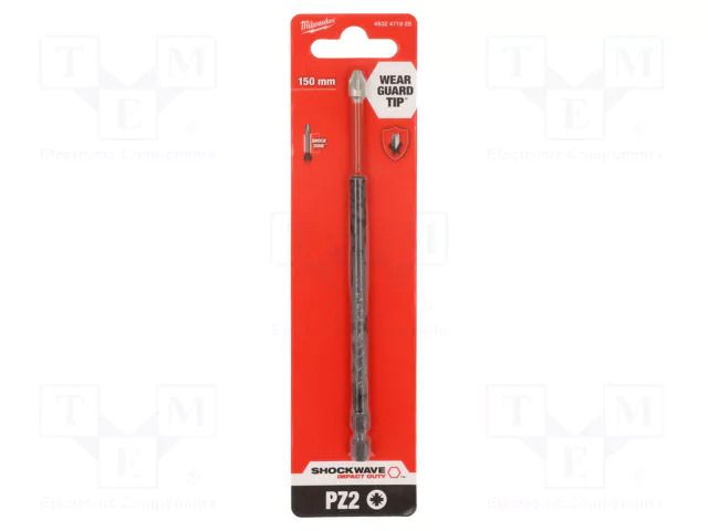 Screwdriver bit; Pozidriv®; Kind: impact; Overall len: 150mm Milwaukee MW-4932471928