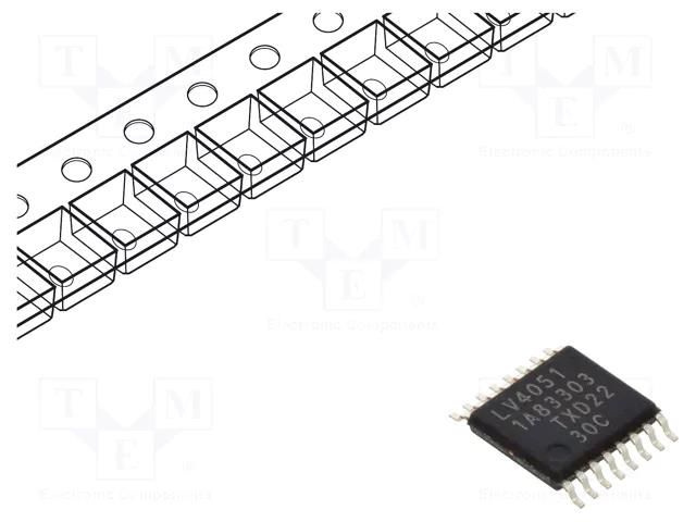 IC: digital; demultiplexer,multiplexer; Ch: 8; TTL; SMD; TSSOP16 NEXPERIA 74LV4051PW.118
