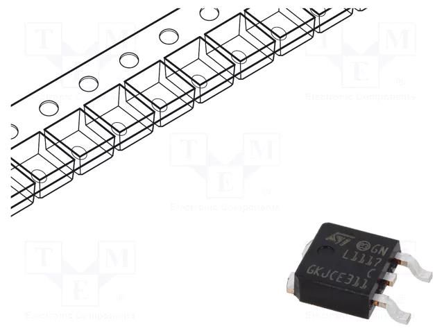 IC: voltage regulator; LDO,linear,adjustable; 1.25÷15V; 0.95A STMicroelectronics LD1117DTC-R