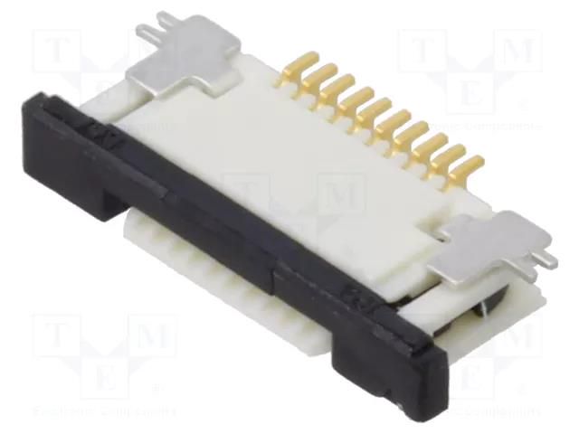 Connector: FFC/FPC; gold-plated; SMT; 500mA; 50V; Slider; PIN: 10 MOLEX MX-52745-1097