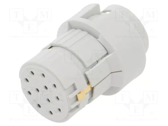 Connector: M23; contact insert; PIN: 12; female; crimped; for cable HARTING 09151123121