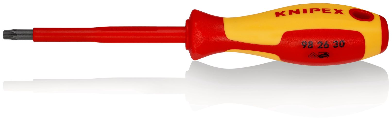 KNIPEX 98 26 30 Screwdrivers for Torx® screws insulating multi-component handle, VDE-tested burnished 210 mm 98 26 30 4003773071747