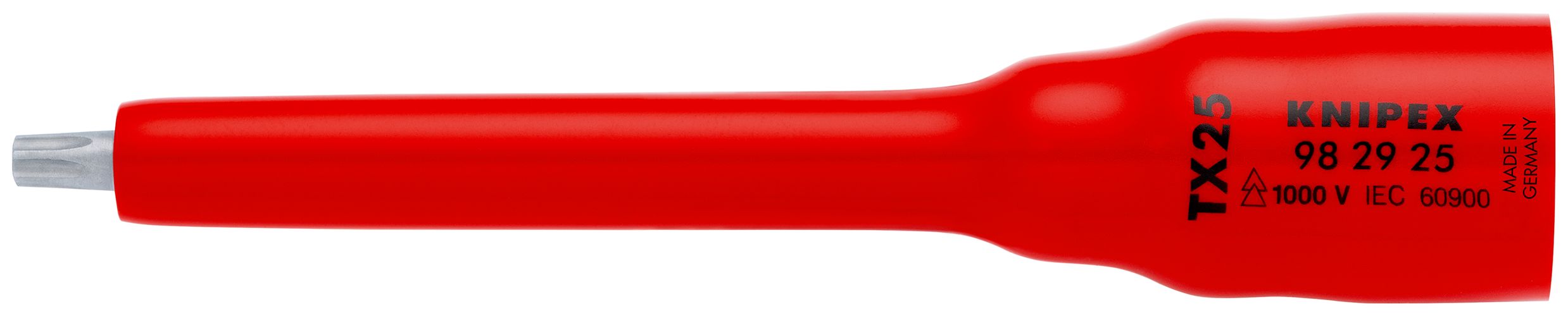KNIPEX 98 29 25 Socket 3/8'' for TX25 123 mm 98 29 25 4003773084600