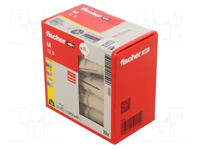 Plastic anchor; without screw; 16x80; M-S; 10pcs; 16mm FISCHER FISCHER-50155