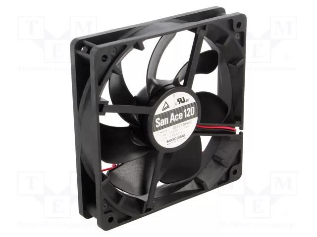 Fan: DC; axial; 12VDC; 120x120x25mm; 147m3/h; 36dBA; ball; 2700rpm SANYO DENKI 9S1212H402