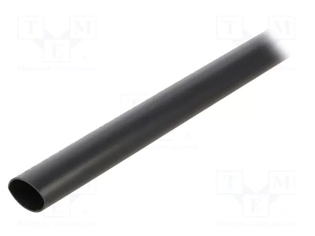 Heat shrink sleeve; 19mm; black; Diam.after shrinking: 6mm HELLERMANNTYTON HU47-19/6-BK