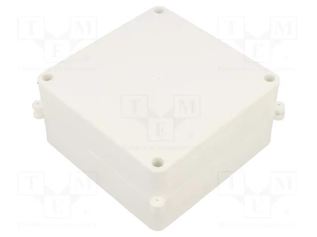 Enclosure: junction box; X: 125mm; Y: 125mm; Z: 75mm; wall mount JONEX JX-PK-1-WH