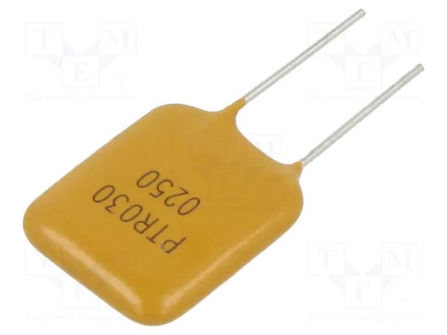 Fuse: PTC polymer; 2.5A; Imax: 40A; THT; PTR030V; bag EATON/BUSSMANN PTR030V0250-BK