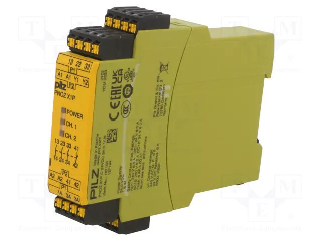 Module: safety relay; Usup: 24VDC; IN: 1; OUT: 4; PNOZ X1P C; IP40 PILZ PZ-787100