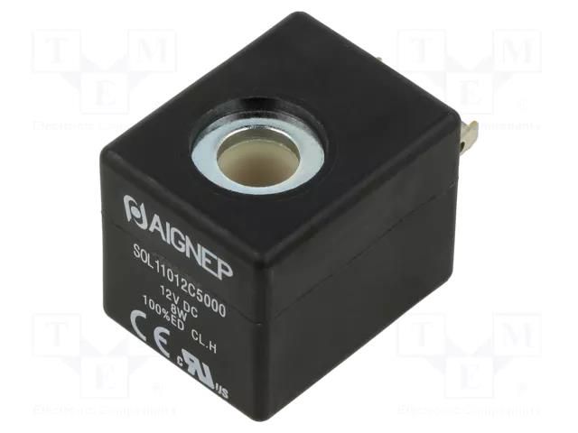 Coil for solenoid valve; IP65; 12VDC; 8W; 10mm PNEUMAT FLSOL11012C5000