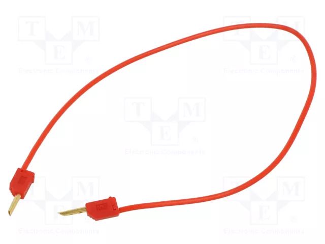 Test lead; 60VDC; 30VAC; 10A; non-insulated; Len: 0.3m; red STÄUBLI LK2-F-03022