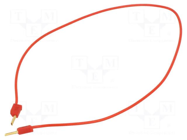 Test lead; 60VDC; 30VAC; 10A; non-insulated; Len: 0.45m; red STÄUBLI LK2-F-04522