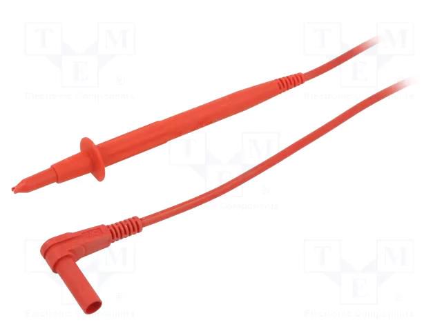Test lead; 20A; probe tip,angular banana plug 4mm STÄUBLI XPS-484-15022