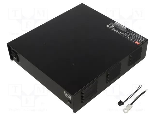 Charger: for rechargeable batteries; 8A; 30÷80Ah; 13.8VDC; 89% MEAN WELL ENC-120-12