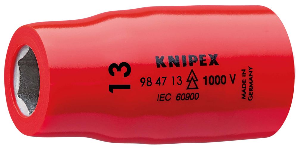 KNIPEX 98 47 13 Hexagon Socket for hexagonal screws with internal square 1/2" 55 mm 98 47 13 4003773020929